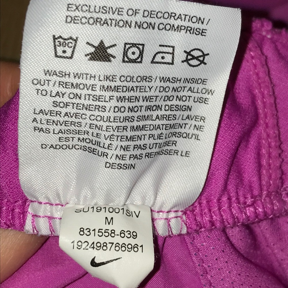 Nike Dri-FIT Tempo Running Shorts Pink Camo Trim Womens Medium 831558-616 - Picture 12 of 12